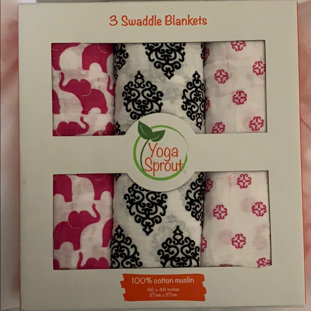 NWT Yoga Sprout Swaddle Blankets